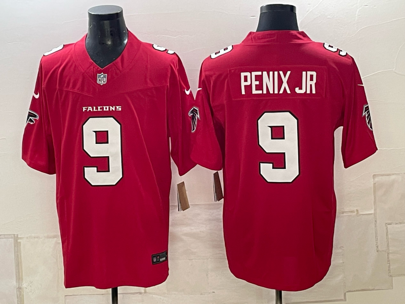 Men 2026 Atlanta Falcons #9 Penix Jr red Nike Limited NFL Jersey 10110